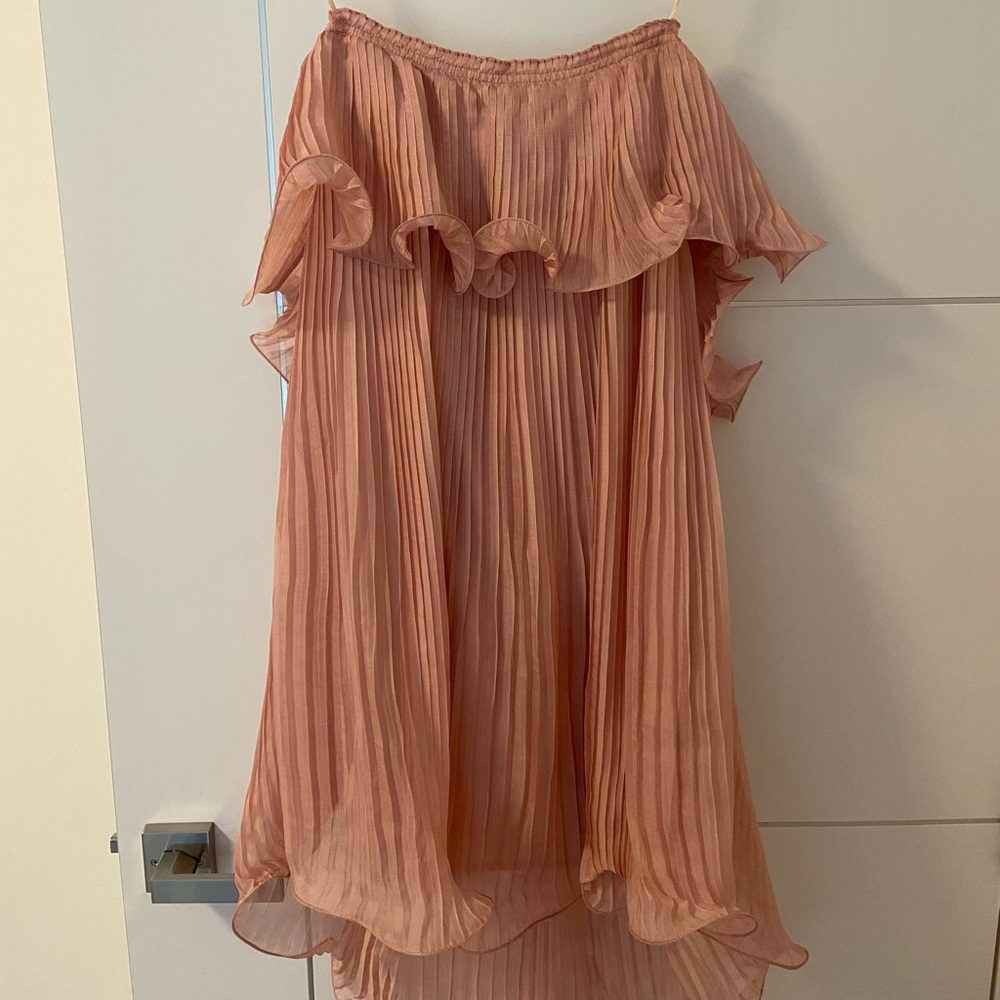 Pink off the shoulder dress